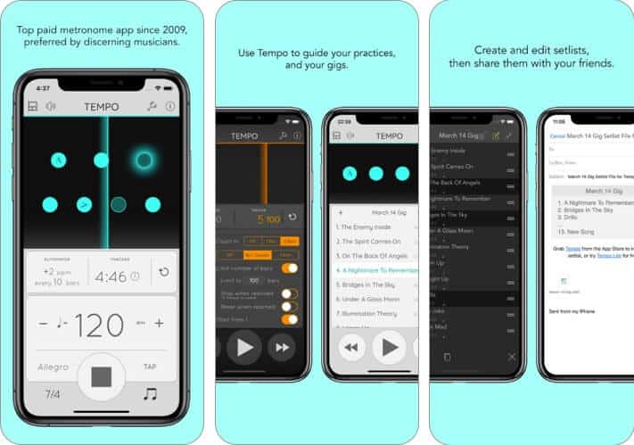 Best iPhone and iPad apps to learn music 2024 tempo music learning app screenshot