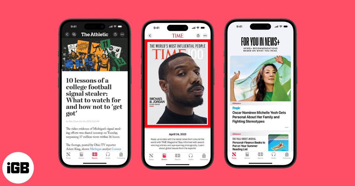 Apple news app on iphone