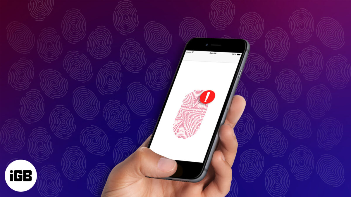 Fix touch id not working on iphone or ipad