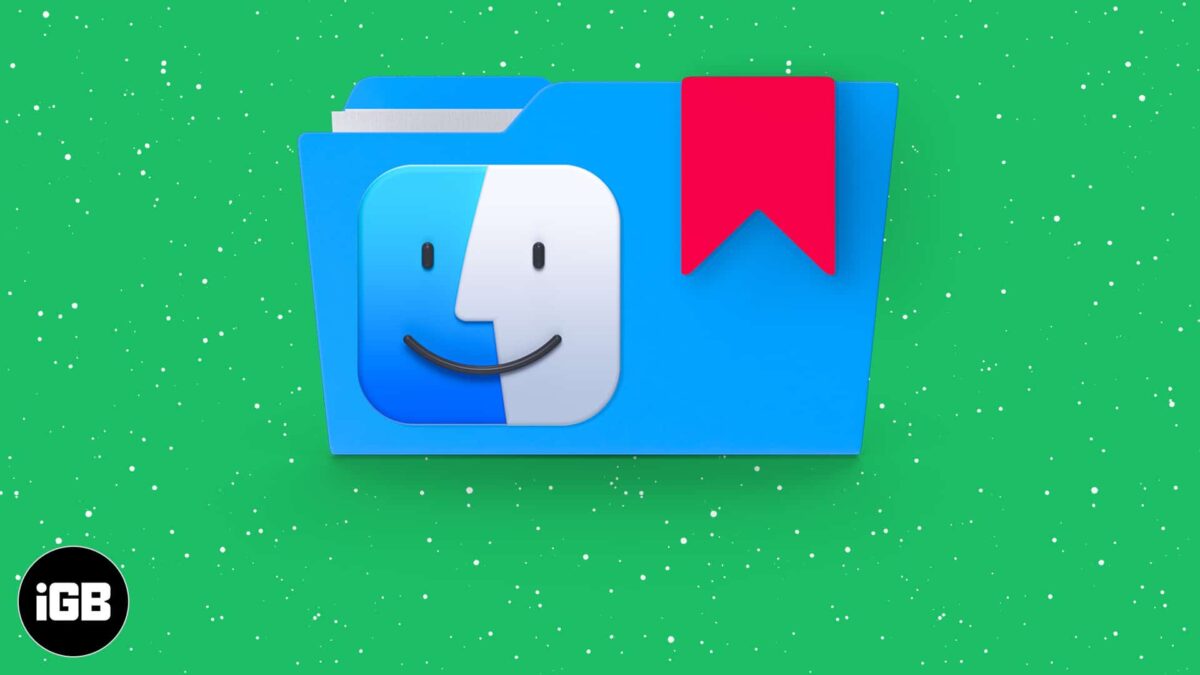 How to bookmark a folder in finder on mac