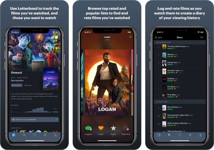 Letterboxd app for iPhone to track movies and TV shows