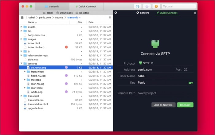 FTP-клиент Transmit 5 для Mac