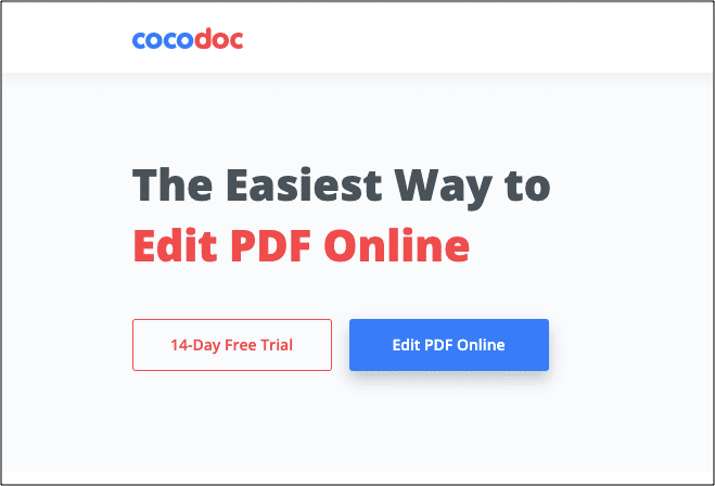 edit PDFs for free using CocoDoc