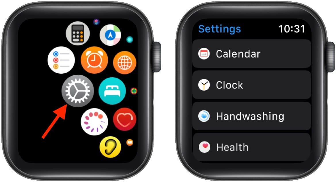 Open Apple Watch Settings and tap Clock