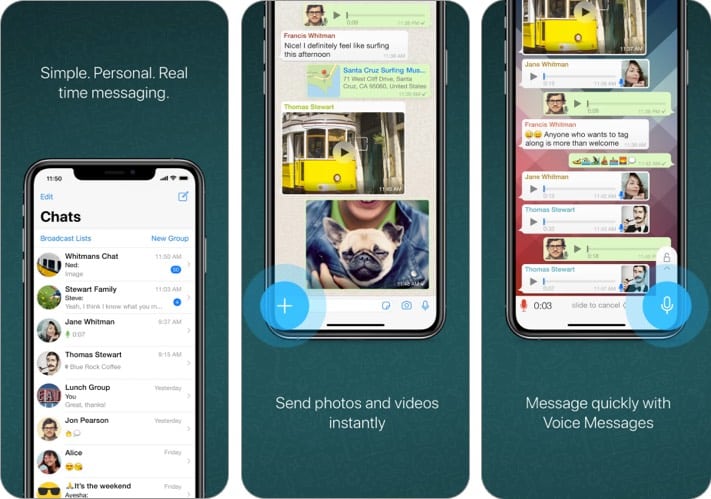 Whatsapp Messenger Social Media App Screenshot