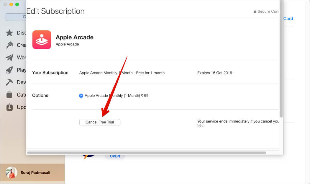 Cancel Apple Arcade Subscription on Mac