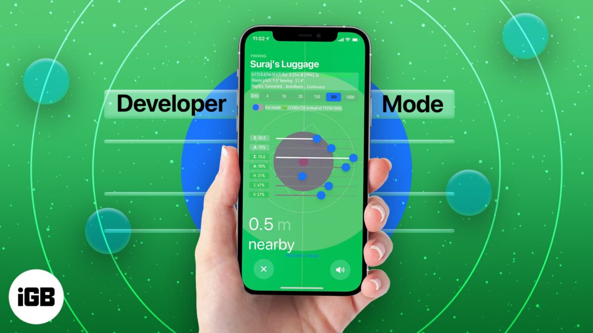 Enable apple airtags hidden developer mode on iphone