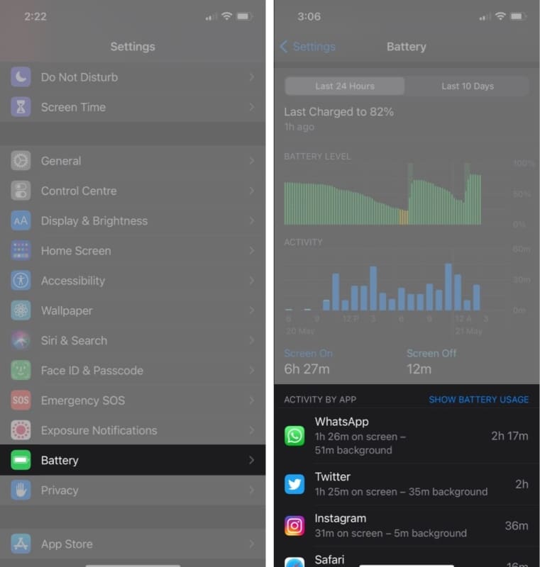 Examine your iPhone’s battery usage