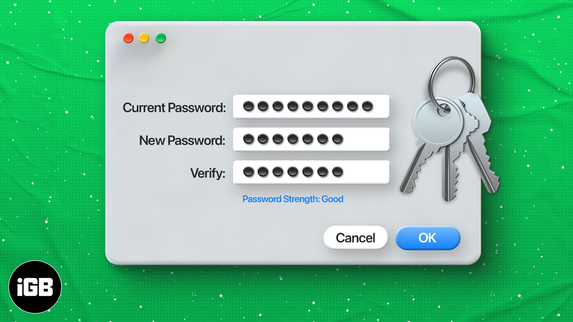 How to change keychain password on mac