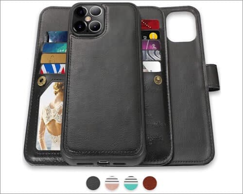 CASEOWL Detachable Slim Wallet Case for iPhone 12 Pro Max