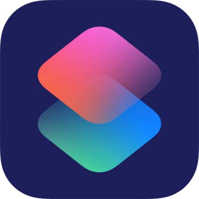Shortcuts app logo on iPhone and iPad