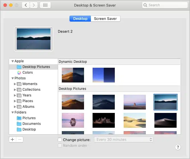 Changing wallpaper discount on mac