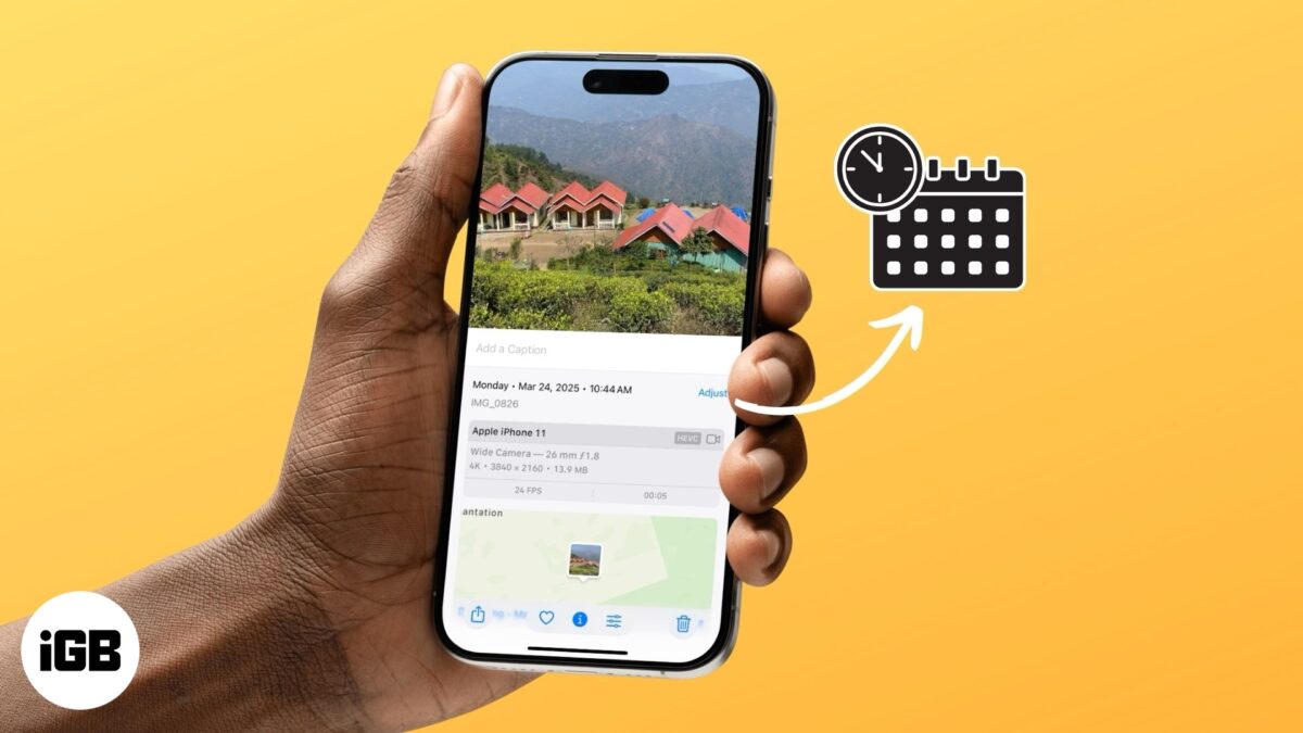 Change the date and time on i Phone photos and videos