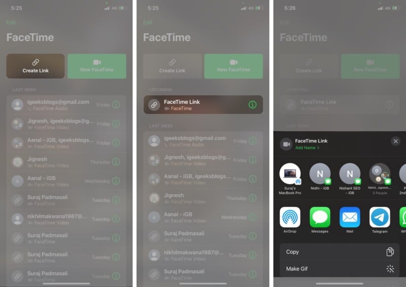 How to create and share a FaceTime link in iOS 15