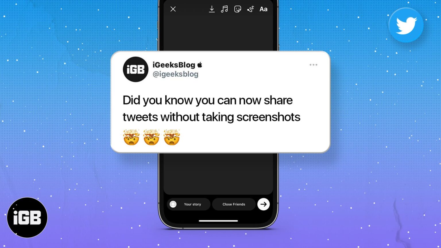 How to share a tweet on Instagram Story on iPhone - iGeeksBlog