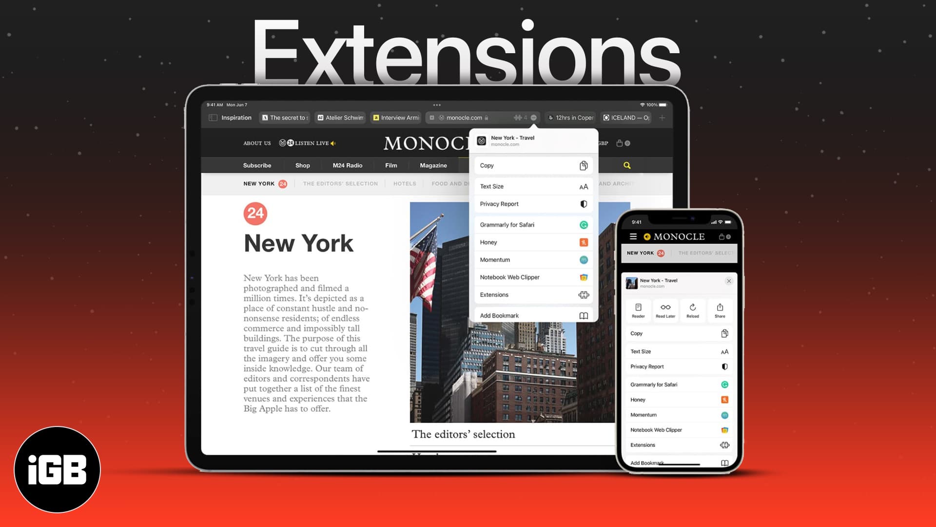 Browser Note and the process of building an iOS 15 Safari Extension