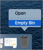 Click Empty Bin on Mac