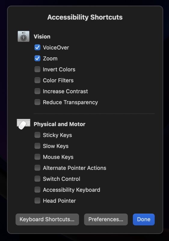 Enable voiceover touch bar with MacBook Pro