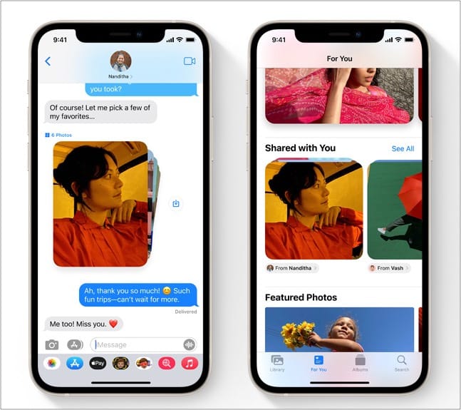 iOS 15 updates in Messages app for iPhone