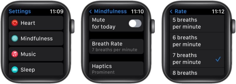 Change Breath Rate on Apple Watch