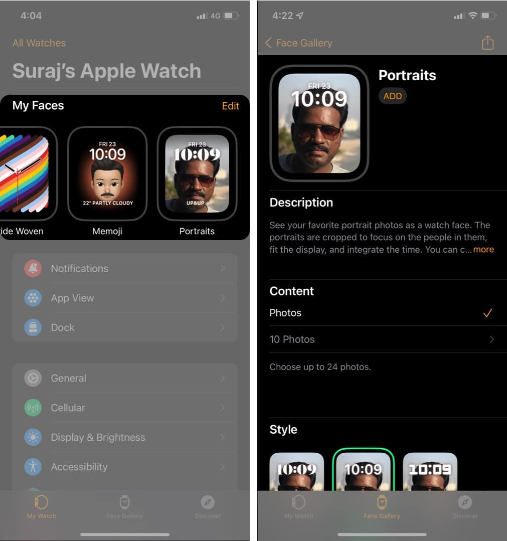 How to set Portrait photos as Apple watch face - 63