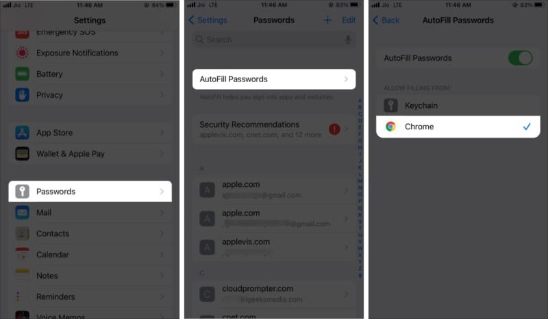 Enable third-party autofill password iPhone apps