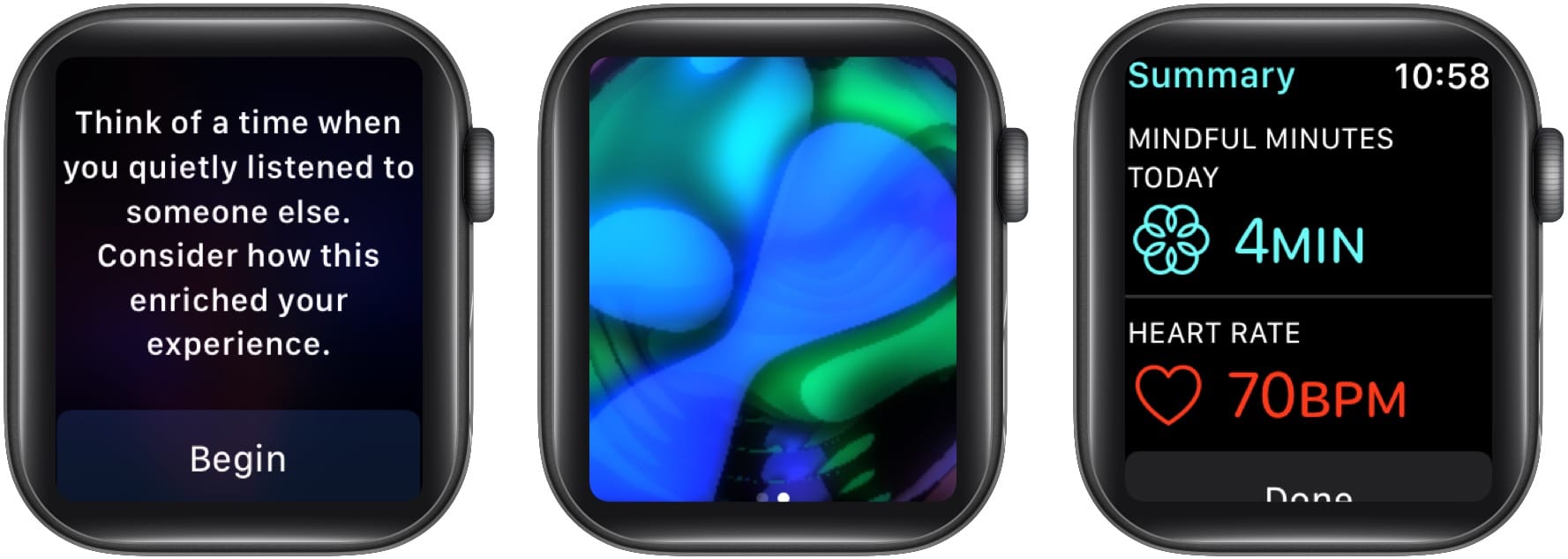 End a Reflect session on Apple Watch