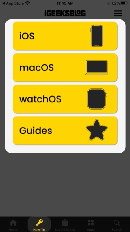 How-To section in iGeeksBlog iOS app