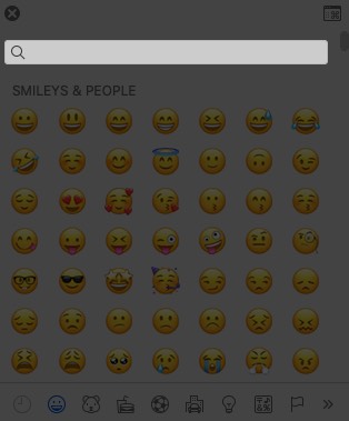 Click on Search in Emoji & Symbols on Mac