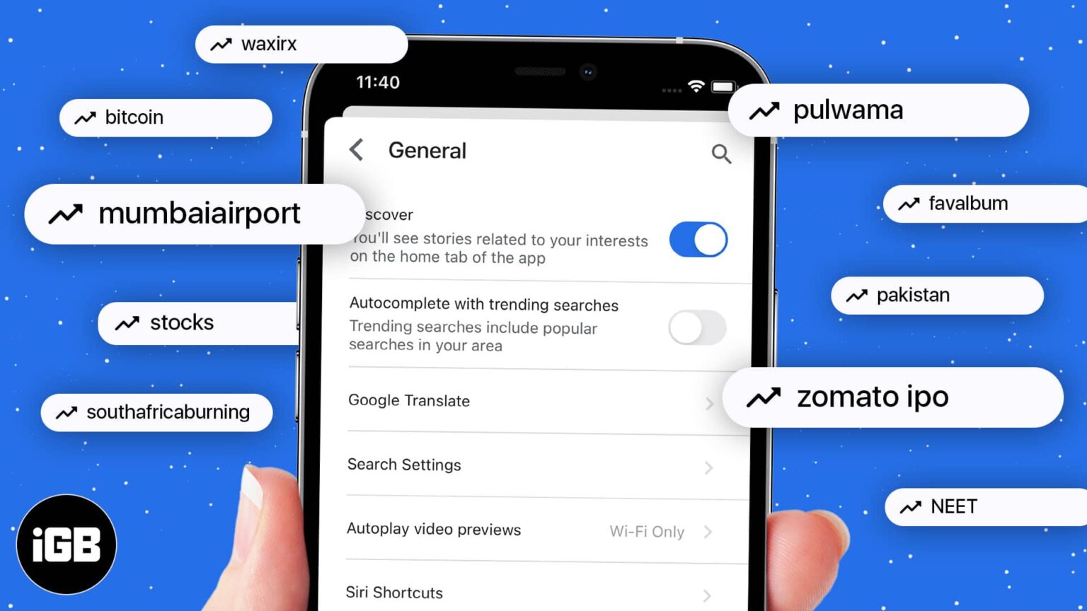 How to turn off trending searches in Google on iPhone and Mac - iGeeksBlog