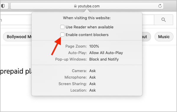 youtube blocker for safari