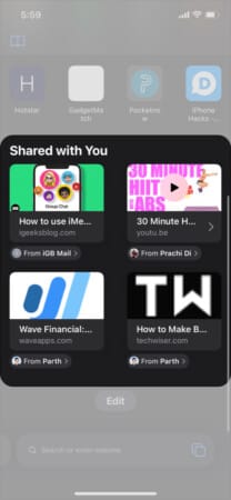 How to use Shared With You in Safari in iOS 15