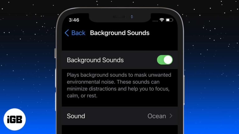 How to use background sounds on iPhone