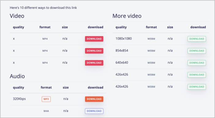 Select your preferable download options to save Facebook video