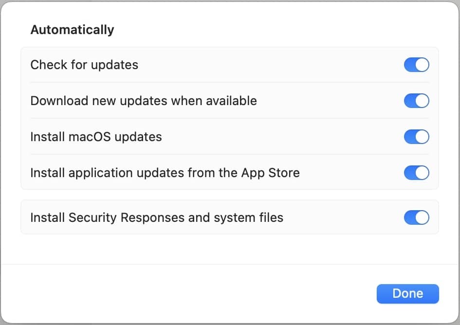 Turn on Automatic Safari update on Mac