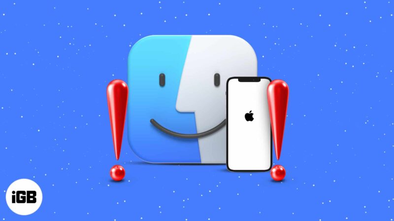 iPhone not showing up in Finder on Mac