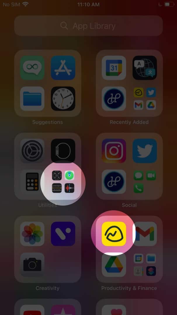 Open App Or Category By Tapping On Big Or Small Icons In App Library On iPhone