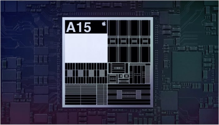 A15 Bionic chip design in iPhone 13