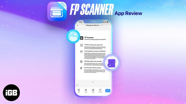 FP Scanner app for iPhone and iPad: Instantly scan to PDF