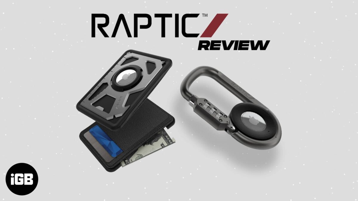 Raptic tactical wallet and link lock for airtag
