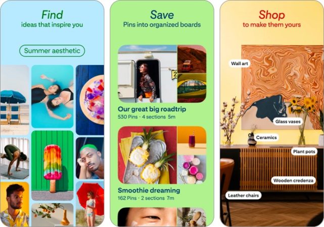 pinterest iphone ipad app screenshot