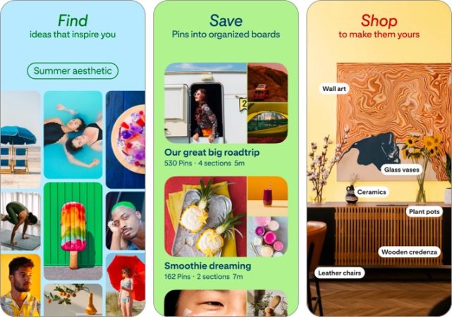 pinterest iphone ipad app screenshot