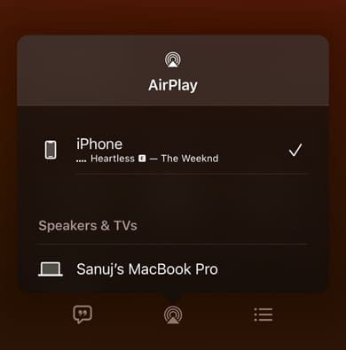 AirPlay from iPhone and iPad to Mac