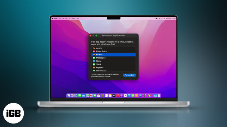 Force Quit Apps on a Mac
