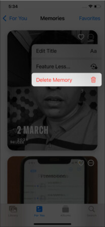 How to delete a Memory from the Photos app on iPhone and iPad