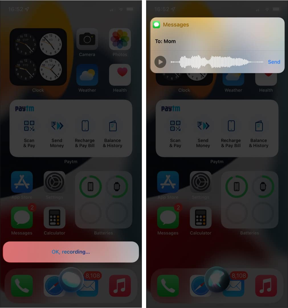 How to send audio messages with Siri from iPhone - 2