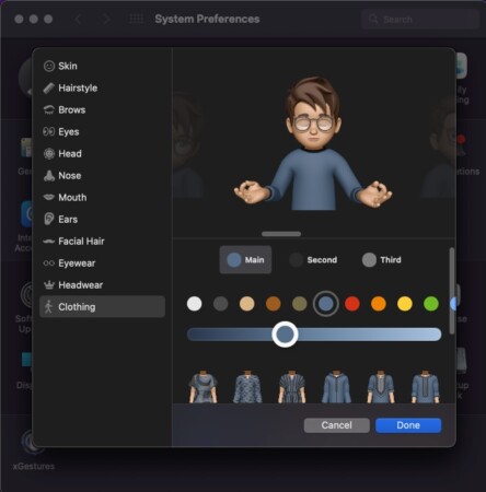 Memoji animations and customization in macOS Monterey