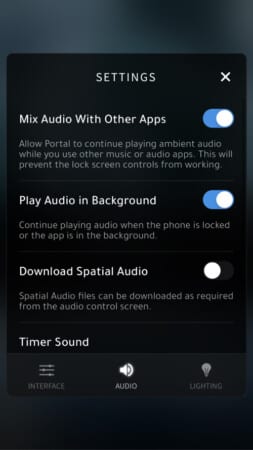 Mix audio functionality in Portal iOS app