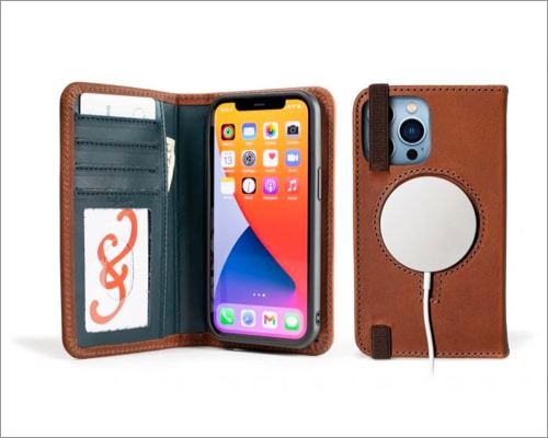 Кожаный карманный чехол Pad & Quill для iPhone 13 и 13 Pro