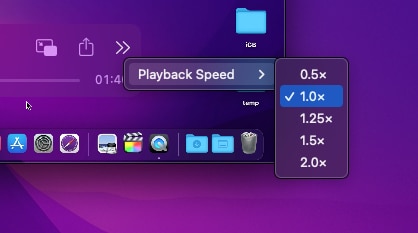 Playback speed in quicktime player in macos monterey Playback speed in QuickTime Player in macOS Monterey
